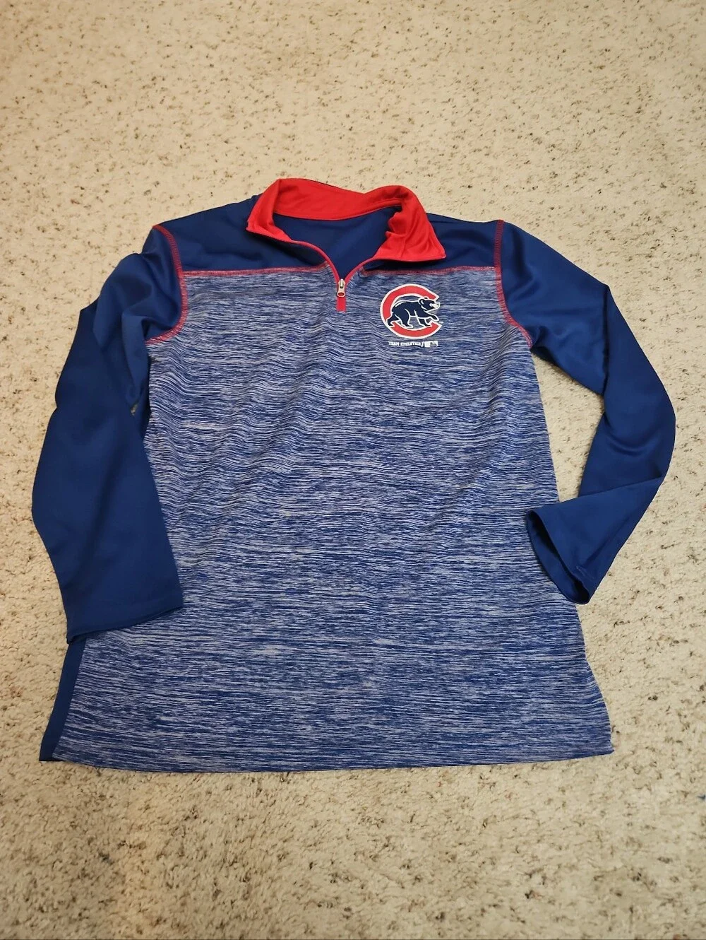 MLB Chicago Cubs Pullover Zip Jacket Youth Medium 10/12